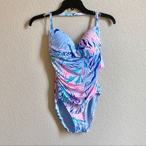 Lilly Pulitzer Flamenco Kaleidoscope Coral Blue 6